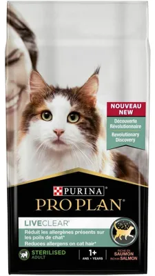 Immagine prodotto di Liveclear Crochette Per Gatti Adulti Sterilizzati, Gusto Salmone - Purina Proplan