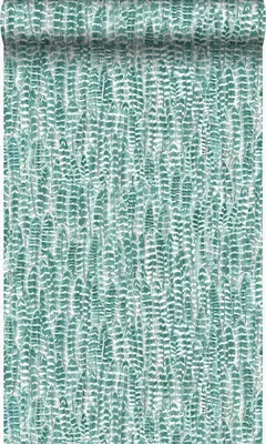 Produktbild von Origin Wallcoverings Tapete Federn Lagunengrün 53 cm x 10.05 m