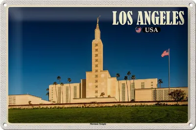 Produktbild von Blechschild Reise 30x20cm Los Angeles USA Mormon Temple