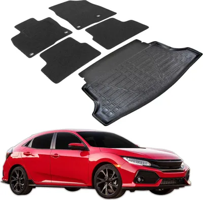 Produktbild von Kofferraumwanne Fußmatten Set Für Honda Civic 2016-2021 5 Türer Schrägheck
