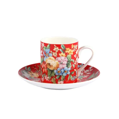 Produktbild von Porzellan Espresso Tasse mit Untertasse 90ml / Kaffeetasse / Espressotasse