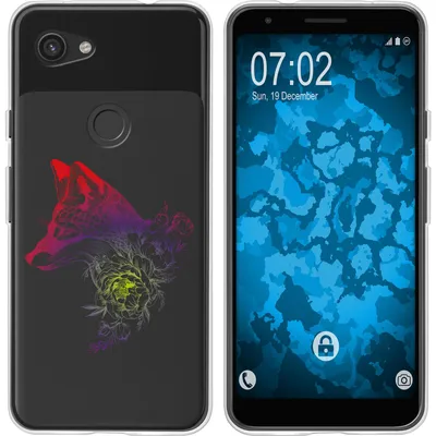Produktbild von PhoneNatic Case kompatibel mit Google Pixel 3a Silikon-Hülle Floral Fuchs M1-5