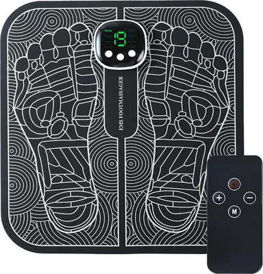 Produktbild von Elektrische EMS Fußmassagegerät mit 8 Modi & 19 Intensitäten, USB-Aufladung, fördert Durchblutung & Muskelentspannung
