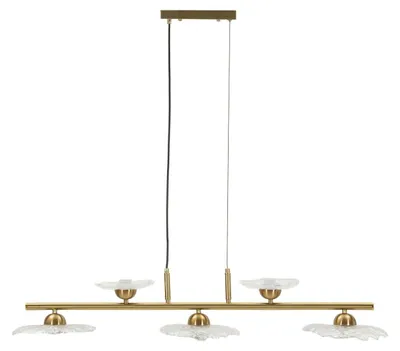 Imagen del producto de Lámpara de techo EMILY en metal dorado y cristal transparente