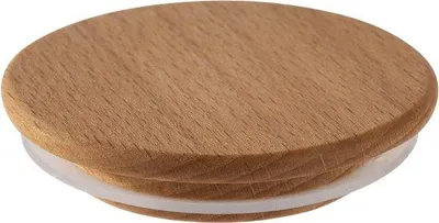 Obrázok produktu pre Sada 12 sklenených nádob, Ø 7 cm, s dreveným viečkom a silikónovým tesnením