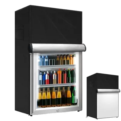Produktbild von Outdoor Kühlschrank Abdeckung,Schutzabdeckung Für Kühlschränke UV Beständige Kühlschrank Hülle Mit Reißverschluss Für Küche Camping, 56*58*86CM