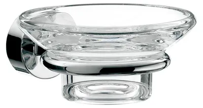 Image de emco roundo 2 Porte-savon, verre cristal clair, chromé, 453000100