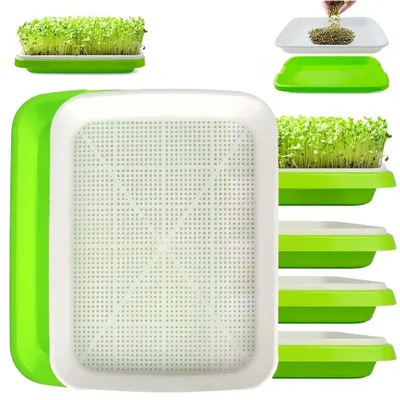 Image de Bacs de culture pour les germes - Lot de 4 - Vert - 32 x 24 cm