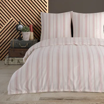 Produktbild von Buymax® Bettwäsche Bettbezug Luxury Natur, 2 teilig, 135x200 cm, Bettbezug-Set, Reißverschluss, 100% Baumwolle, Renforce mit Reissverschluss