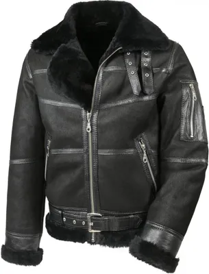 Produktbild von Lammfelljacke - B16 MODELL 7 SCHWARZ - Größe: XL