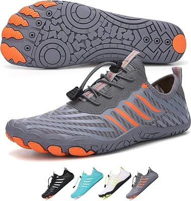 Produktbild von Barfußschuhe für Damen und Herren, schnell trocknende Wasserschuhe für Strand, Pool und Schwimmen, rutschfeste Aquaschuhe mit breiter Zehenbox