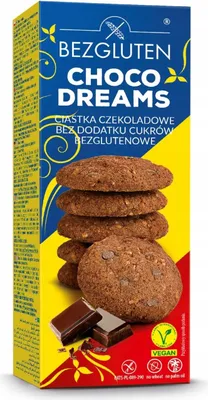 Image de Rêves de chocolat sans gluten Biscuits au cacao sans gluten avec pépites de chocolat sans sucre ajouté (110g), 103528