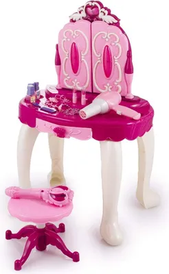 Produktbild von Kinderschminktisch - Schminktisch für Kinder - Schminktisch für Mädchen - 50 x 32 x 72 cm - Rosa