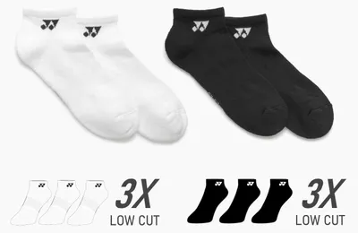 Produktbild von YONEX SPORTSOCK CREW, niedriger Schaft, 3er-Pack (3 Paare)