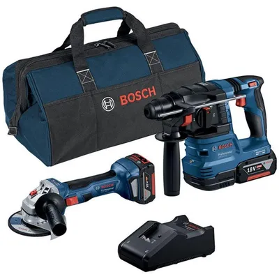 Produktbild von Bosch Prof Combo Kit GWS 18V-7 + GBH 18V-22 inkl. 2 x 4.0Ah, Ladegerät, Tasche