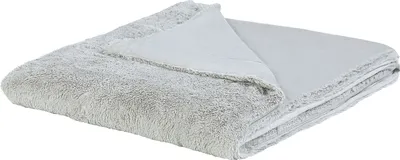 Produktbild von BELIANI Tagesdecke Hellgrau 180 x 200 cm Polyester Zweiseitig für Schlafzimmer für Wohnzimmer