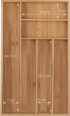 Produktbild von Besteckkasten Bambus 6 Fächer