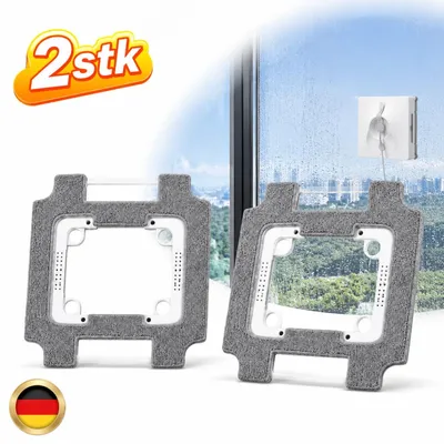 Productafbeelding van Reinigingsrobots voor ramen, 2 stuks. Inclusief bevestiging voor dweilpads en microvezelpads