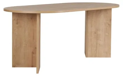 Image de Table à manger Table de salle à manger en bois MDF mélaminé chêne saphir 180 x 90 x 75 cm