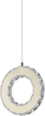 Zdjęcie produktu dla Lampa wisząca LED GIRONA złoto-kryształ 10W Ciepła biel 1100lm kryształ wym:150x20x18cm IP20 Zuma Line
