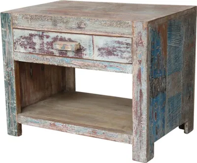 Produktbild von Beistelltisch mit Schubfach - Modell 59, Weiß, Holz, 55*70*46 cm, Kaffeetische & Bodentische