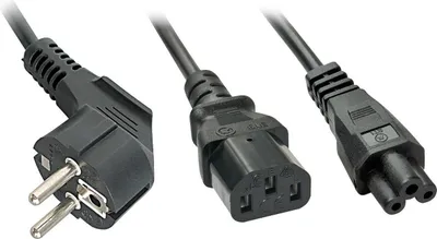 Immagine prodotto di LINDY IEC-Y-Netzkabel an IEC C13 & C5  Schukostecker/C13 2m