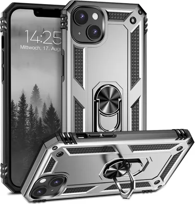 Produktbild von Armor Outdoor Handyhülle für Apple iPhone 13 Handy Panzer Case Cover Schutzhülle Farbe: Silber