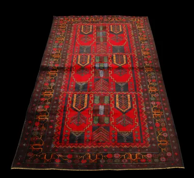 Zdjęcie produktu dla Oryginalny dywan z czystej wełny w stylu rustykalnym 171x104 CM