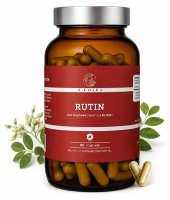 QIDOSHA Rutin Kapseln – 500 mg pro Kapsel, 180 veg… – Bild 1