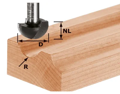 Productafbeelding van Festool HW S8 R6.35 Bovenfrees 12,70 x 10 x 40 x 8 mm ( 490984 ) voor bovenfrees OF 900, OF 1000, OF 1010, OF 1010 R, OF 1400, OF 2000, OF 2200
