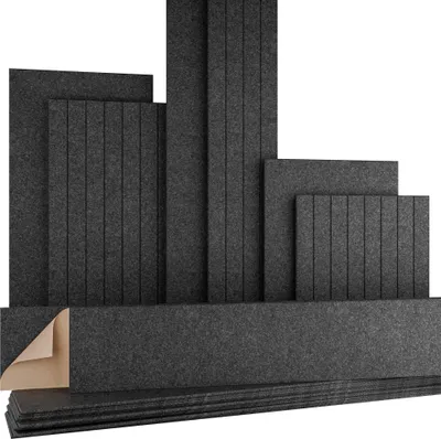 Produktbild von AKUSTIKO Akustikpaneele Selbstklebend 240x30cm - 2 Stück Graphit Akustik Wandpaneele Schallschutz & Raumakustik Panels Filz 9mm Hexim Decken- & Wandverkleidung Deckenlösung Akustik (1.44m²)