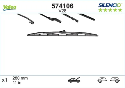 Zdjęcie produktu dla Pióro Wycieraczki 280Mm 1 Szt.