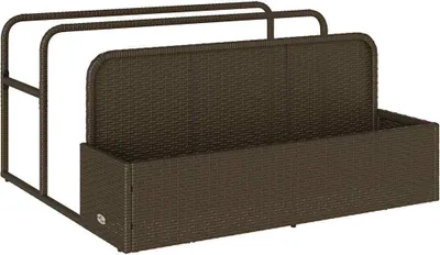 Zdjęcie produktu dla vidaXL Pojemnik na basen brązowy 110x100x57 cm z polirattanu