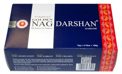 Räucherstäbchen Nag Champa, 12 Packungen, 180 g