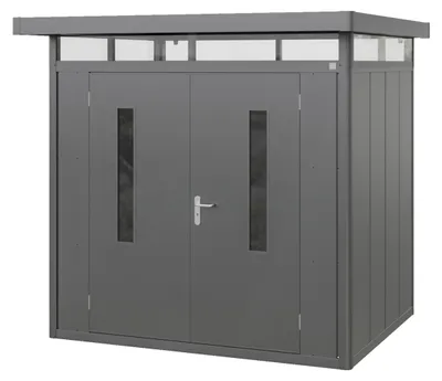 Produktbild von GFP Primeyard Gerätehaus Metall Gartenhaus 228x180x231 cm Geräteschuppen anthrazit