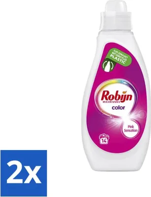 Produktbild von Robijn - Color - Flüssigwaschmittel - Pink Sensation - 14 Waschgänge - 700 ml - Vorteilspack - 2 Stücke