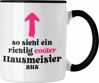 Produktbild von Trendation - Hausmeister Tasse Lustiges Geschenke Lustig Spruch Haustechniker (Schwarz)