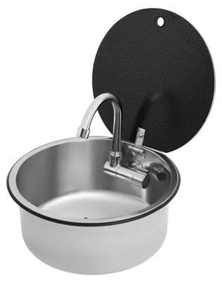 Immagine prodotto di Lavello per camper - Lavello con rubinetto pieghevole - Acciaio inossidabile 304 - Argento