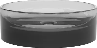 Produktbild von Runder Aufsatzwaschtisch aus transparentem Harz - 40 cm - Grau - SPAVO