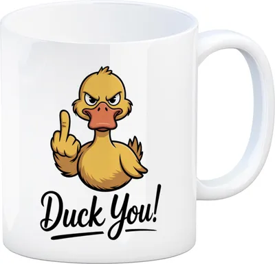 Produktbild von Mittelfinger Ente DUCK YOU Kaffeebecher