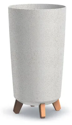 Produktbild von Prosperplast Blumentopf GRACIA TUBUS SLIM Eco Wood Weiß 23,9 cm