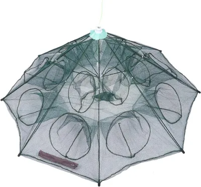 Productafbeelding van Opvouwbare Visval - Paraplu Net - Vissen Garnalen - Automatisch Openend - 94.5 cm - Groen