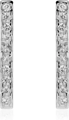 Produktbild von Stäbchen Ohrstecker 925er Silber Zirkonia