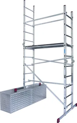 Produktbild von Krause CORDA Aluminium Gerüst, 4m Arbeitshöhe, 2m Standhöhe, auf Treppen einsetzbar