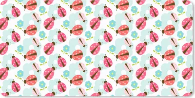 Produktbild von MuchoWow® Mauspad Mousepad Mädchen - Marienkäfer - Blumen - Muster - Mädchen - Kinder - Kinder 60x30 cm - Mousepads - Maus Mat - Pad - Mausunterlage - Nachhaltig