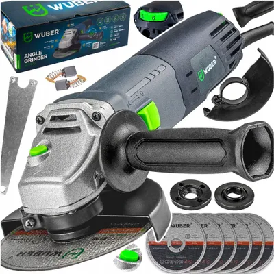 Produktbild von Winkelschleifer Wuber 1500W 125Mm Mit Stufenloser Drehzahlregelung Und 6 Scheiben