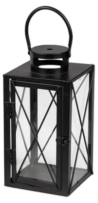 Produktbild von DekorationMetall Laterne Schwarz mit Tragegriff 8x15cm