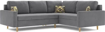 Produktbild von Ecksofa ETNA II 230 x 170 RECHTS mit Schlaffunktion - Schlafcouch mit Bettkasten - Farben zur Auswahl - STOFF MIKRO 27 + AMBER 73 Grau