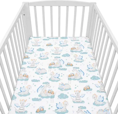 Obrázok produktu pre Bavlnené prestieradlo do postieľky New Baby Draco 120x60cm