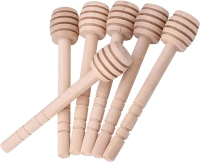 Produktbild von Honiglöffel aus Holz, 50 Stück, 16 Cm, Honiglöffel, Holz in Lebensmittelqualität mit Tiefen Rillen und Langem Griff für Honiggläser, Hochzeitsgeschenke (Exquisite 10 cm)
